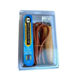 Millennium Fitness 9’ 6” Leather Jump Rope Ball Bearing Handles NIB